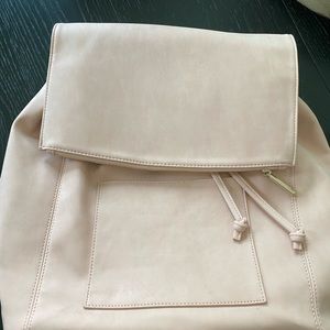 Rosie Pope blush leather diaper bag